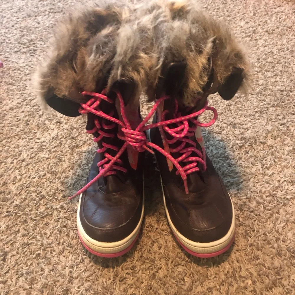 Justice Winter Boots Sweater Faux Fur